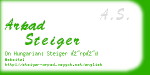 arpad steiger business card